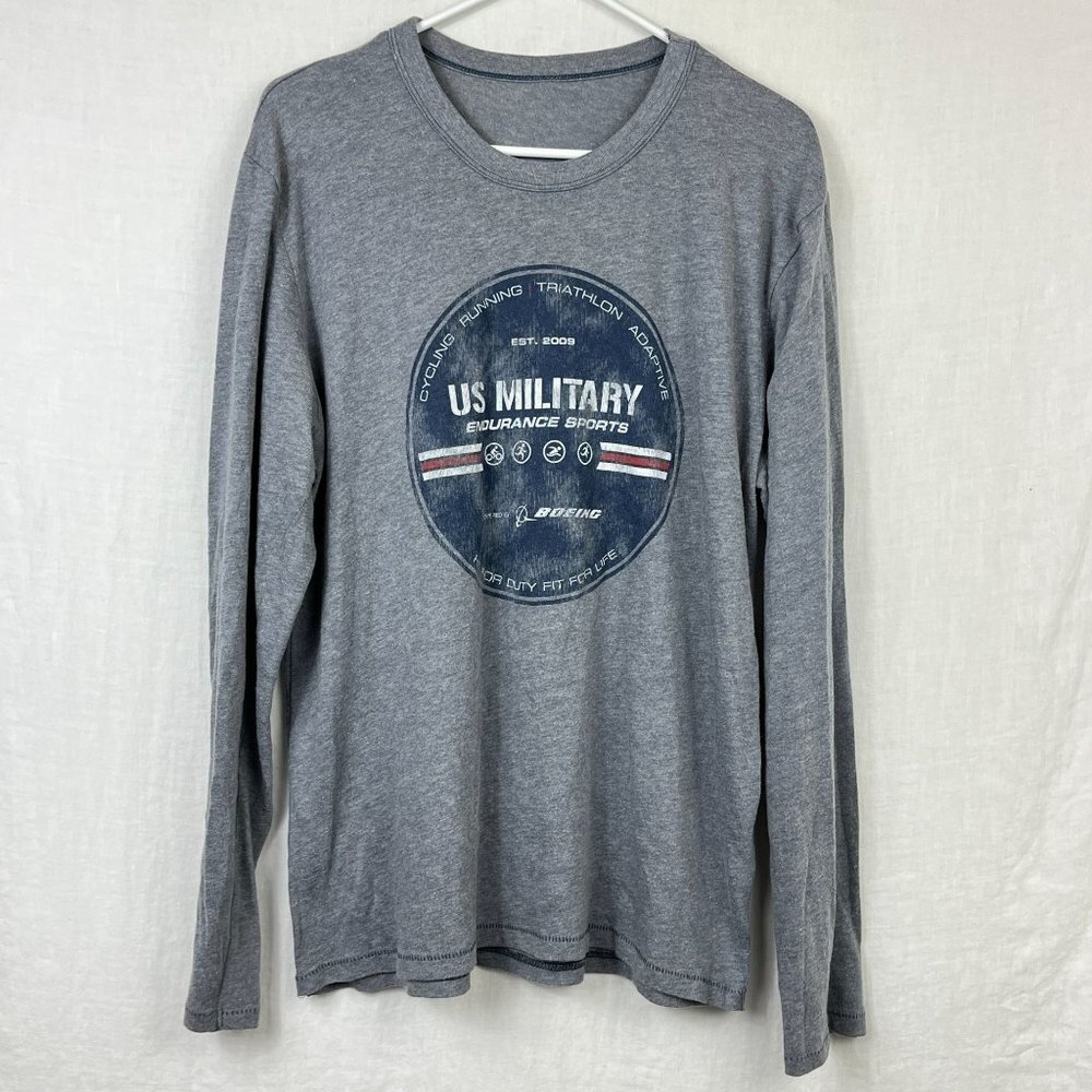 US Military Endurance Sports Long Sleeve Tshirt Mens L‎ Tall Boeing Triathlon